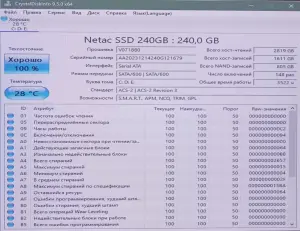 SSD Netac SA500 (240Gb) накопитель
