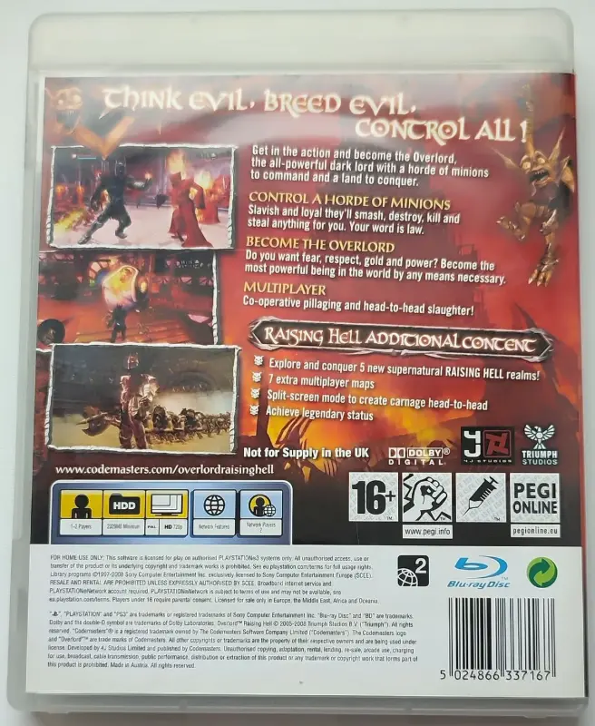 Overlord. Raising hell для PS3