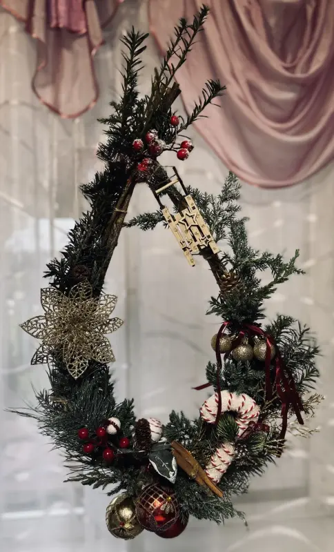 Новогодние товары - Новогодний венок ручной работы - Вся Беларусь - Фото 2 Новогодний венок ручной работы - Вся Беларусь - 229738 - Доска объявлений Kupika.by - Фото 2