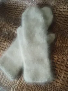Варежки из собачьей шерсти