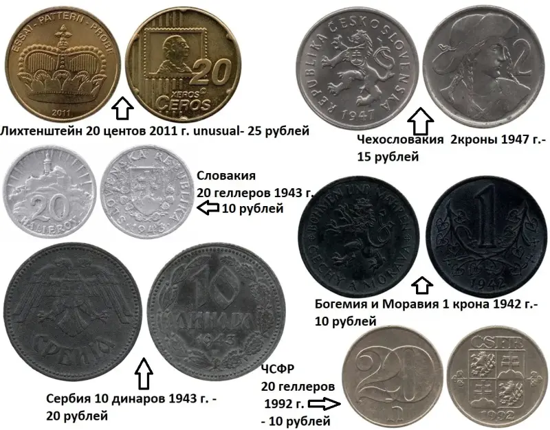 Коллекционирование - Монеты для коллекции. Европа. Цены на фото. - Бешенковичи - Фото 10 Монеты для коллекции. Европа. Цены на фото. - Бешенковичи - 232602 - Доска объявлений Kupika.by - Фото 10