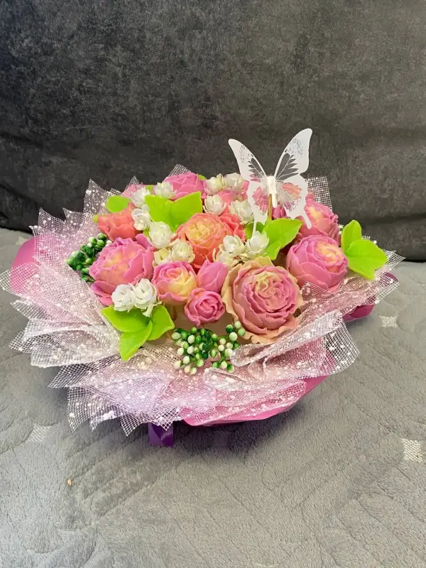 Букет из натурального мыла с ароматизатором