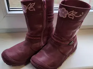 Сапожки розовые зимние, р.29, б.у