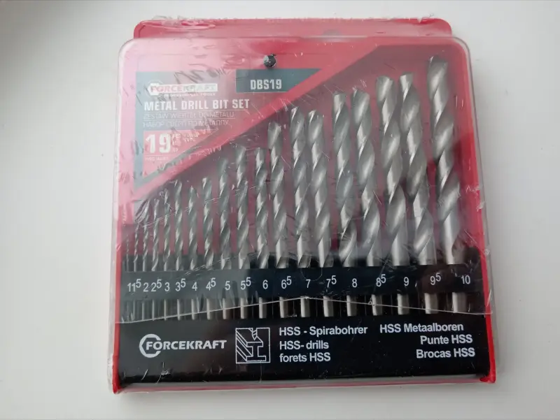 Набор сверл по металлу 19шт