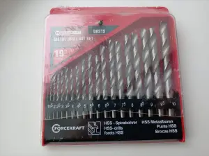 Набор сверл по металлу 19шт