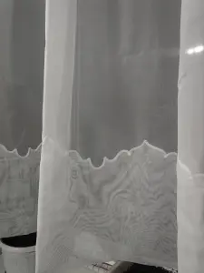 Тюль вуаль белая короткая