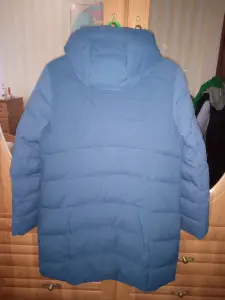 Пуховик зима женский, голубой цвет
