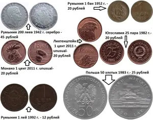 Монеты для коллекции. Европа. Цены на фото.