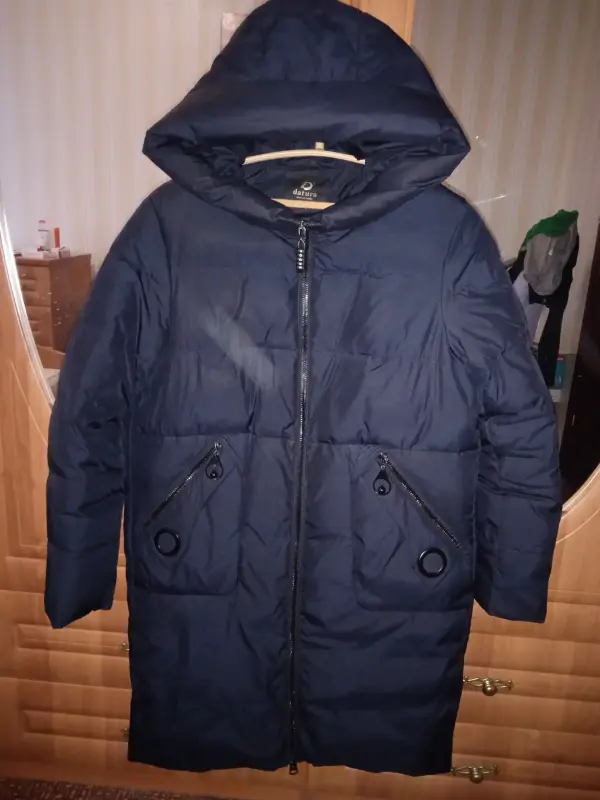 Пуховик зима женский, черный цвет