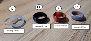 Кольца-бижутерия с камнями, новые