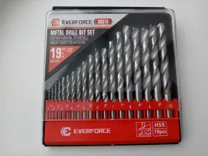 Набор сверл по металлу 19шт