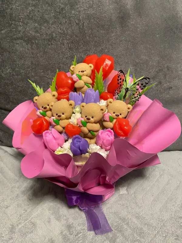 Букеты из натурального мыла с ароматизатором