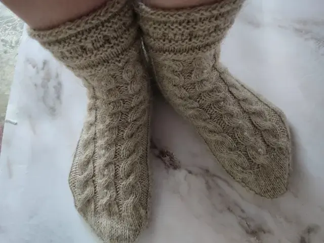 Шерстяные носочки из овечьей шерсти