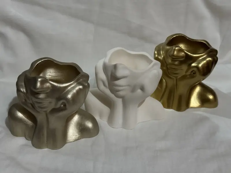 Ваза-кашпо из гипса