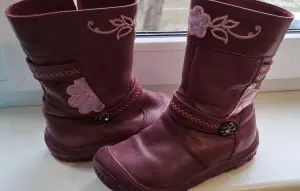 Сапожки розовые зимние, р.29, б.у