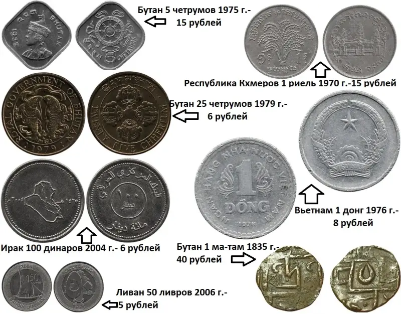 Монеты для коллекции. Азия. Цены на фото. - Вся Беларусь - 232598 - Доска объявлений Kupika.by - Фото 4