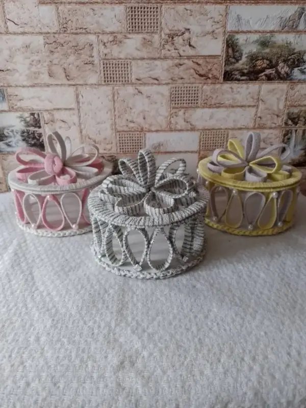 Органайзер из джута ручной работы