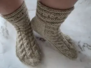 Шерстяные носочки из овечьей шерсти