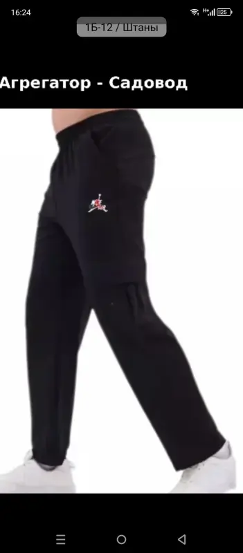 Штаны спортивные мужские чёрные