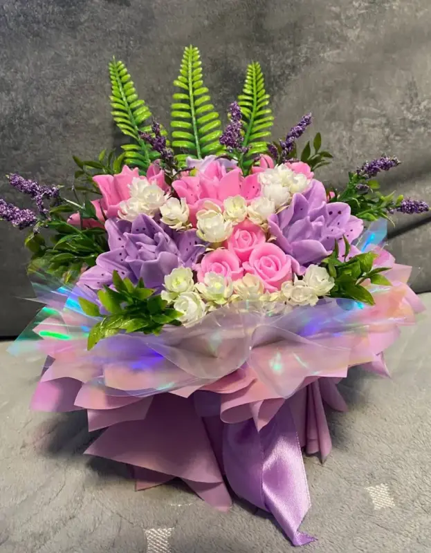 Букет из натурального мыла с ароматизатором