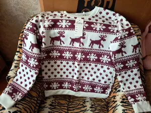 Кофта с зимним узором, новая, р.XL (р.48-50)