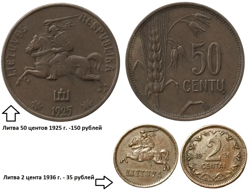 Монеты для коллекции. Латвия, Литва, Эстония. Цены на фото. - Вся Беларусь - 232601 - Доска объявлений Kupika.by - Фото 6