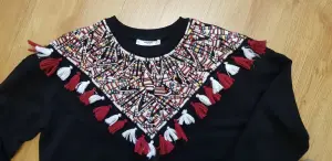 Свитшот/ толстовка/ джемпер Mango с бахромой, размер S