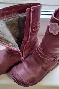 Сапожки розовые зимние, р.29, б.у