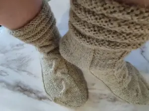 Диванные носки из овечьей шерсти