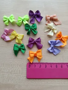 Бантики атласные для декора, рукоделия, скрапбукинга