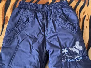 Штаны синие утепленные на байке на 4-5лет (р.104-116), б.у