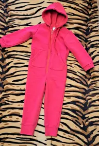 Комбинезон малиновый демисезонный, р.104 (4-5лет), б.у