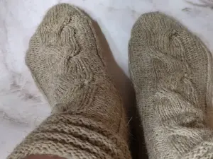 Диванные носки из овечьей шерсти