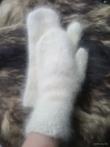 Варежки из собачьей шерсти