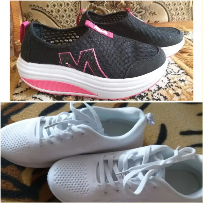 Кроссовки новые, р.36, белые и черные-2пары