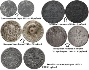 Монеты для коллекции. Европа. Цены на фото.