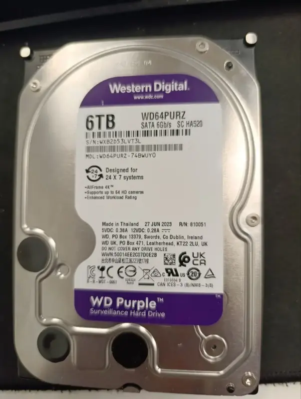 Жесткий диск WD Purple 6TB WD64PURZ