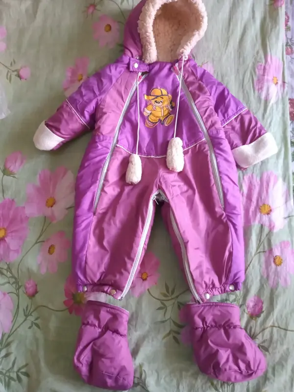 Комбинезон для новорожденных, зимний.