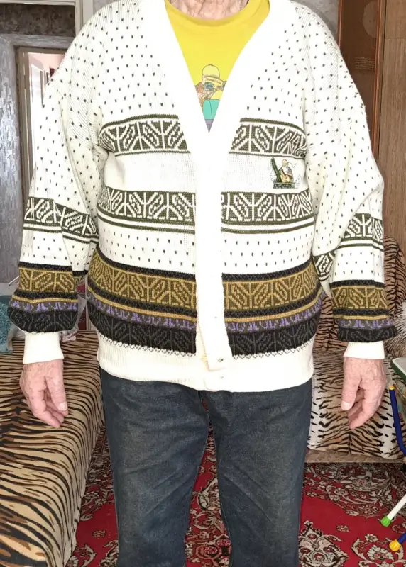 Кардиган толстый и теплый, р.58-62, б.у