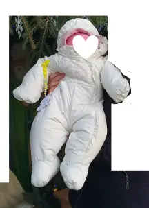 Комбинезон белый (Бимоша) на 3-9мес