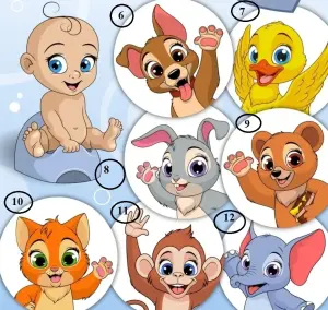 Наклейки для приучения к горшку, новые-за 2шт