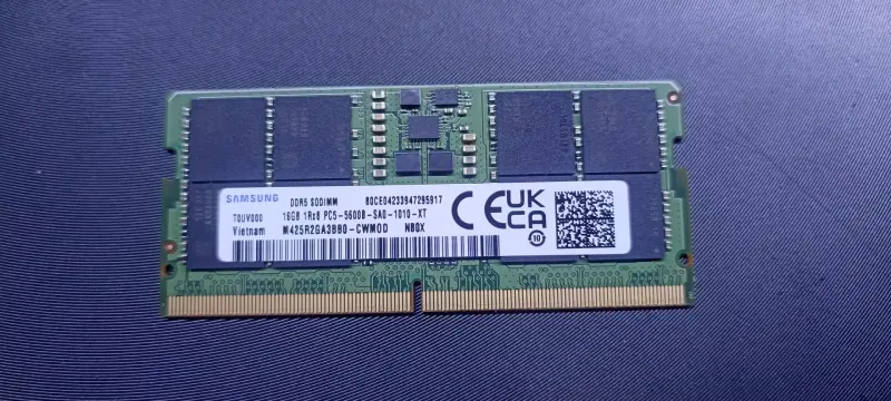 Оперативная память Samsung 16ГБ DDR5 SODIMM 5600 МГц