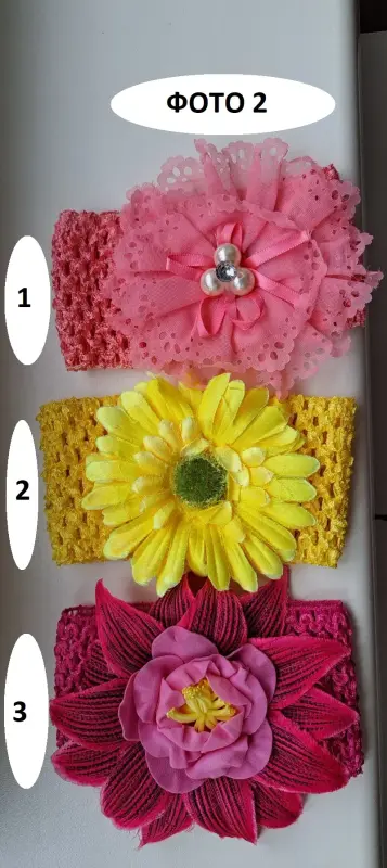 Повязки для девочки 0 до 1 года. Фото 1 новые Вышлю почтой наложенным или по предоплате.