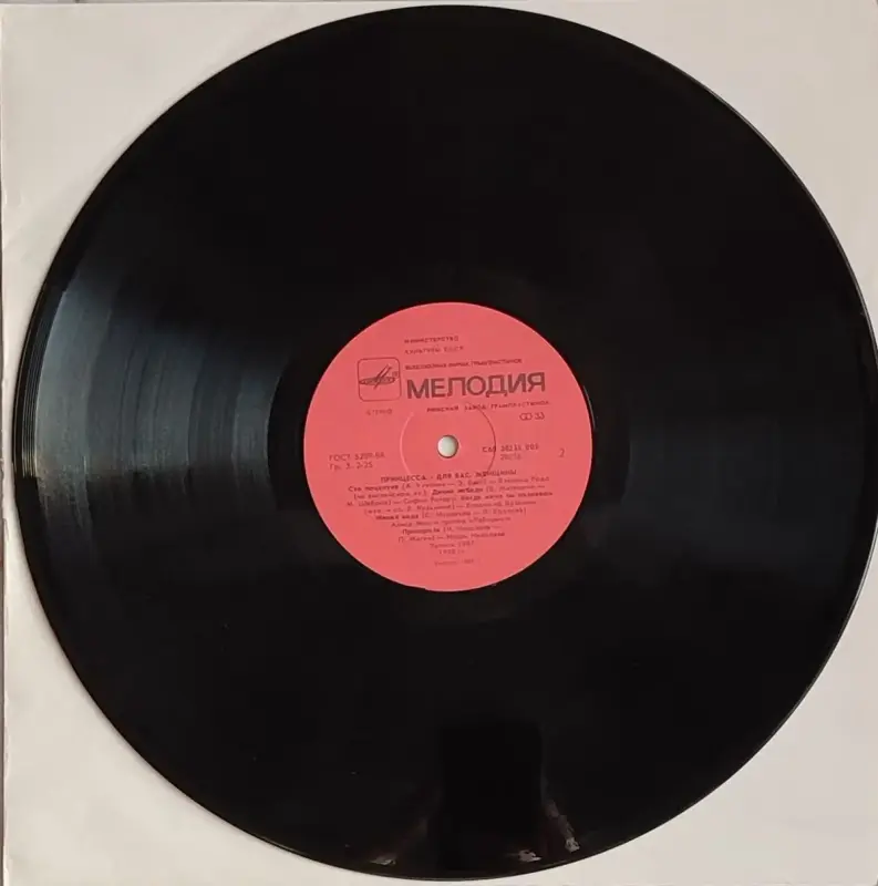 Грампластинка 'Принцесса - Для вас, женщины' (1989) - Вся Беларусь - 237805 - Доска объявлений Kupika.by - Фото 4