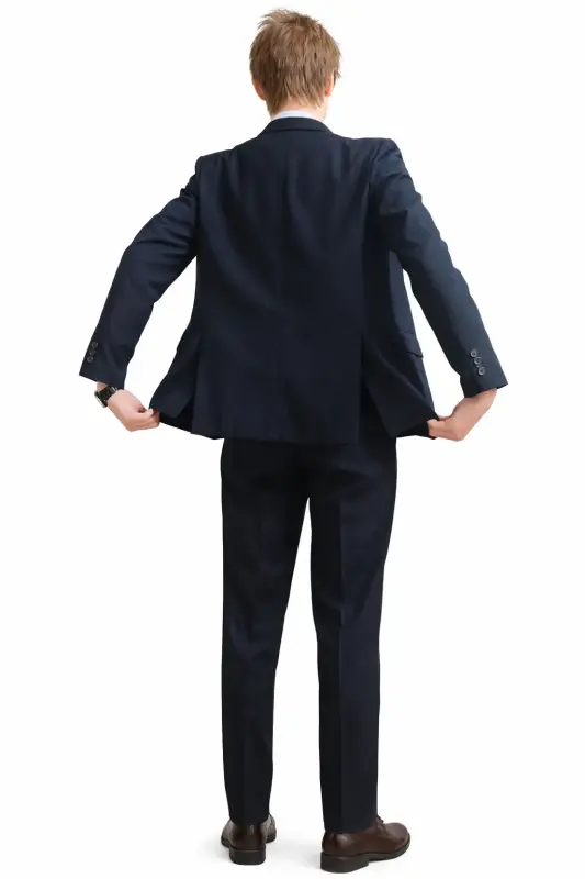 Классический тёмно-синий деловой костюм-двойка приталенного кроя "Junior classic" - Вся Беларусь - 238438 - Доска объявлений Kupika.by - Фото 3