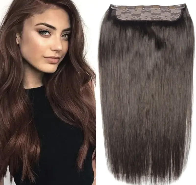 Тресс из натуральных волос на заколках