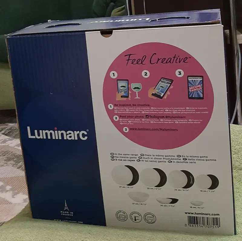 Набор тарелок Luminarc Carine Black/White (Франция, 18 шт.) - Уваровичи - 238369 - Доска объявлений Kupika.by - Фото 7