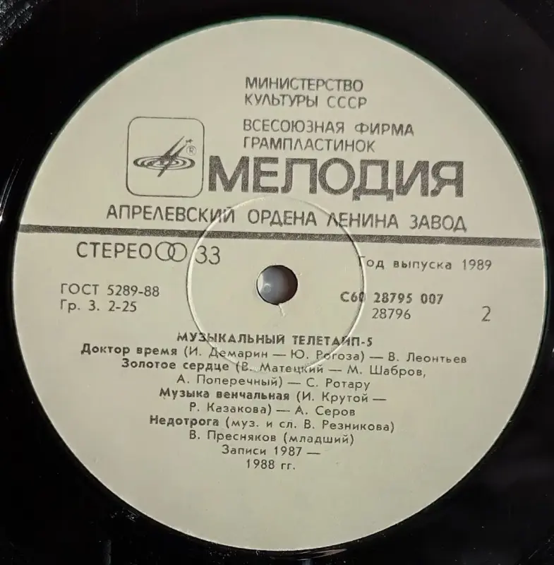 Грампластинка 'Музыкальный телетайп-5' (1989) - Вся Беларусь - 237812 - Доска объявлений Kupika.by - Фото 6