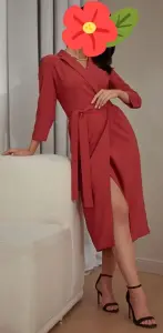 Платье на запах офисное вечернее (Vittoria Vicci)