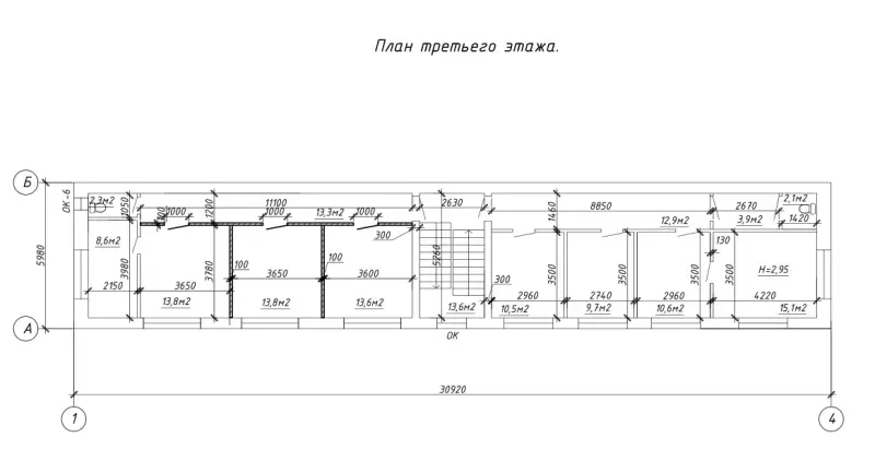 Аренда офисов - 11 помещений, 15 кв. м с ремонтом